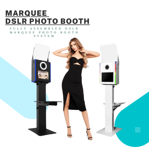 Fully Assembled DSLR Marquee Photo Booth System | Canon T7, Surface Pro & Strobe Flash