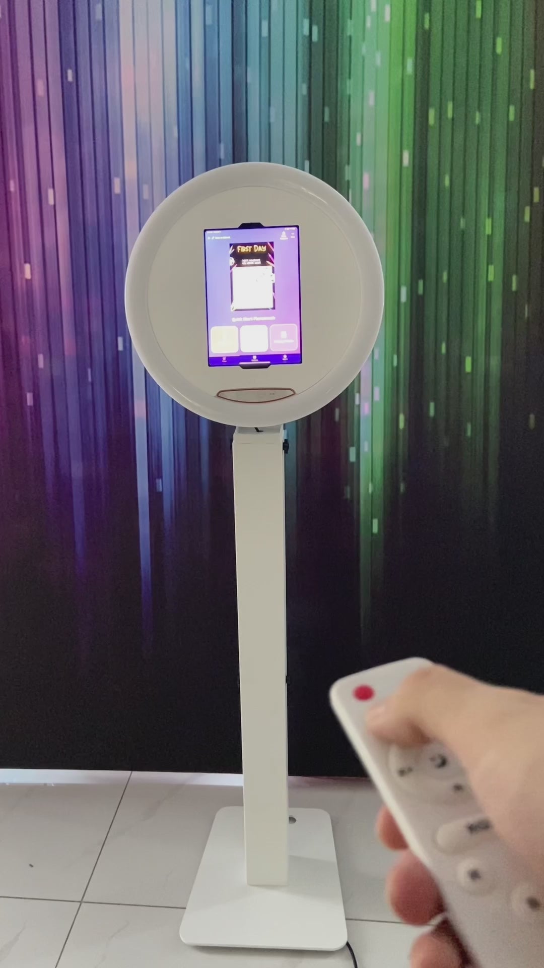 iPad Photo Booth Shell | Adjustable Angle, RGB Lighting, and Portable Design