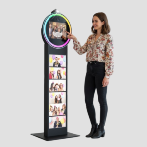 Posh Pro DSLR iPad Photo Booth with 37 inch LCD branding column