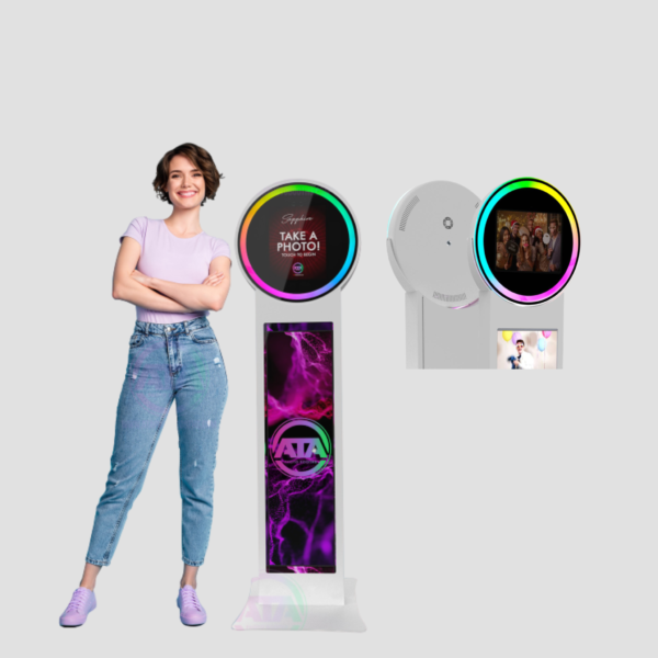 Posh Basic iPad mirror photo booth shell with tempered glass interface