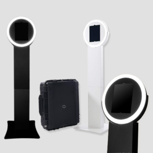 Helio Sport iPad photo booth shell with dimmable halo ringlight