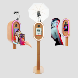 Untitled (2048 x 2048 px) (25) Wood Grain Oval Photo Booth Shell – iPad & DSLR Compatible with RGB Lighting